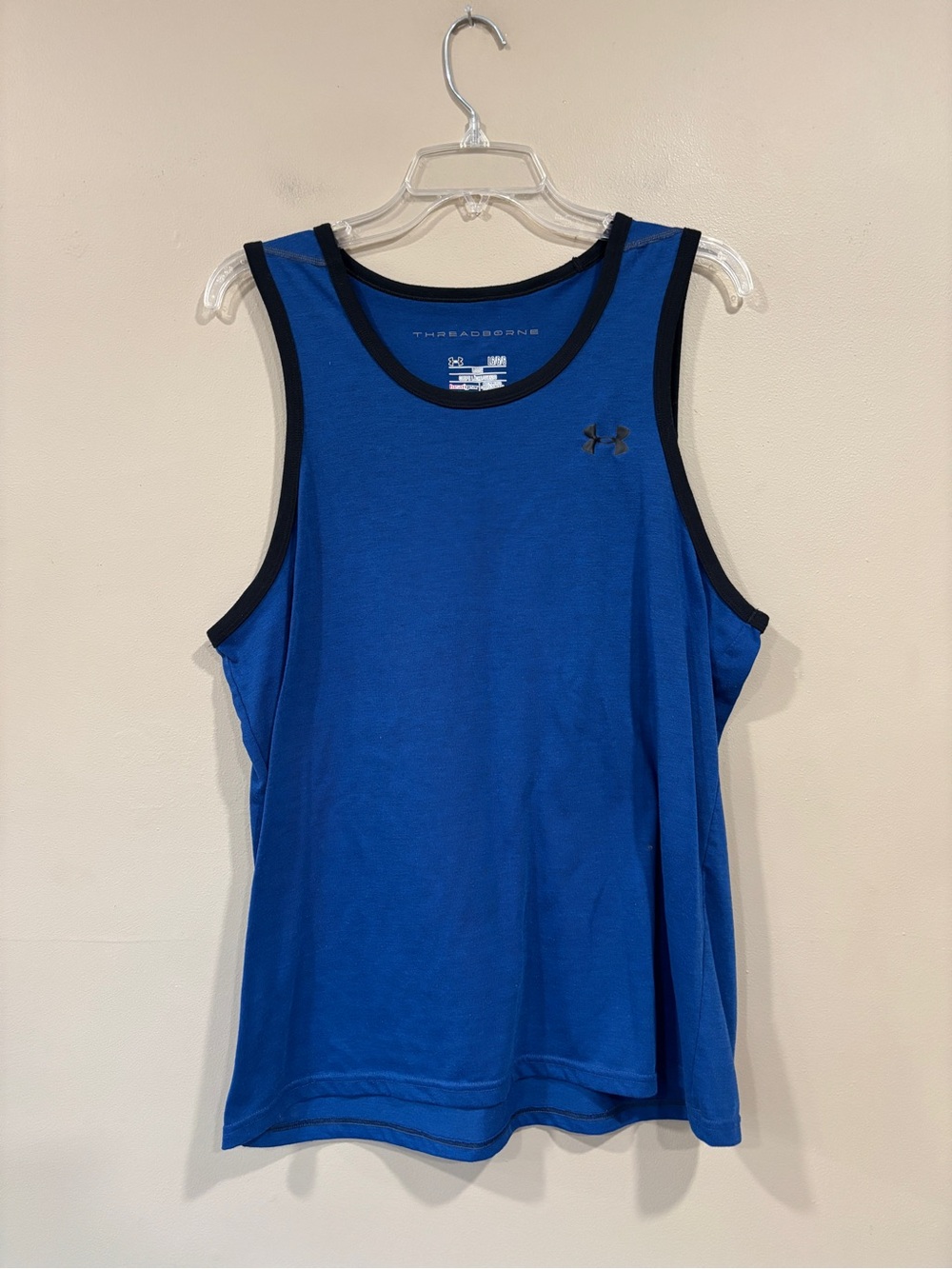 Under Armour Threadborne Men's Tank Blue Size L